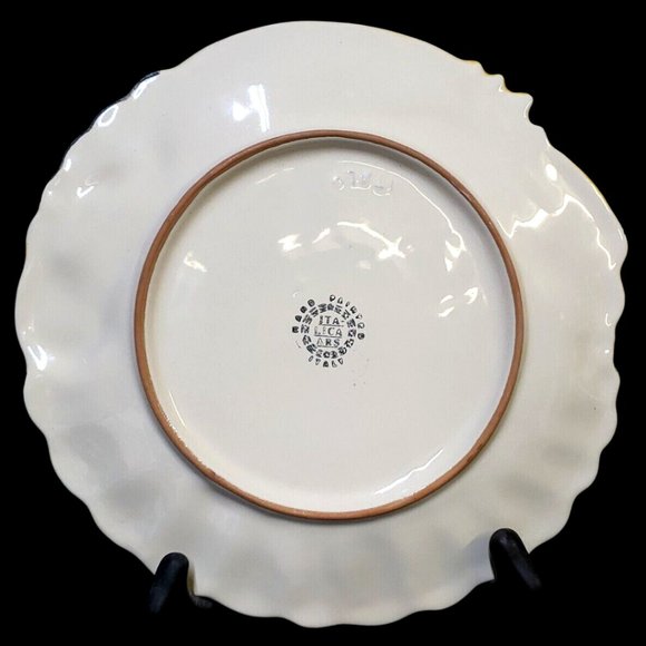 Vintage Hand Painted in Italy Majolica Italica ARS Ceramic Turkey Serving Dish - Picture 10 of 11